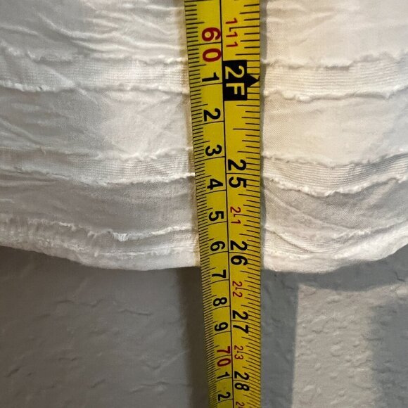 Torrid Size 1 White Semi Sheer lightweight Rayon Tank Top Blouse tie neckline 1X - Picture 9 of 10